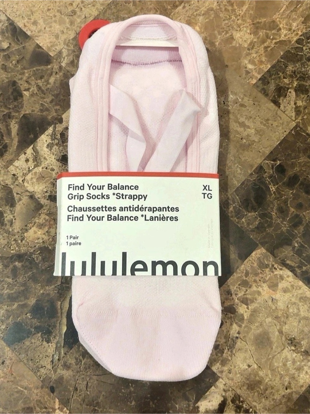 lululemon Find Your Balance Grip Socks *Strappy Pink XL